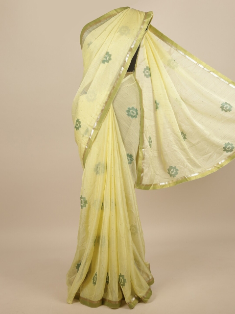 

Pothys Green & Blue Printed Saree