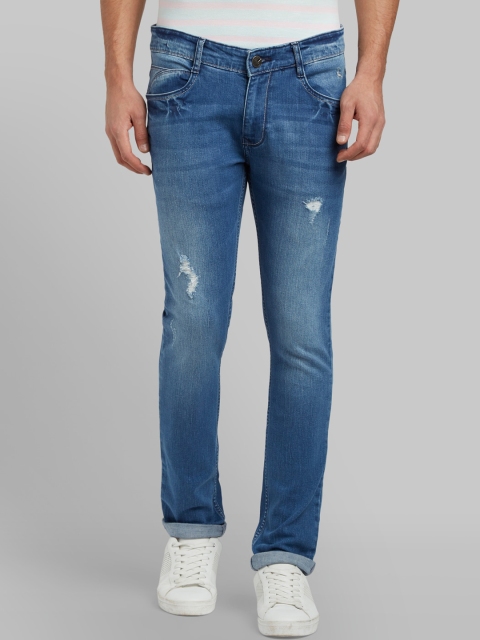 

Parx Men Blue Skinny Fit Low Distress Light Fade Stretchable Jeans