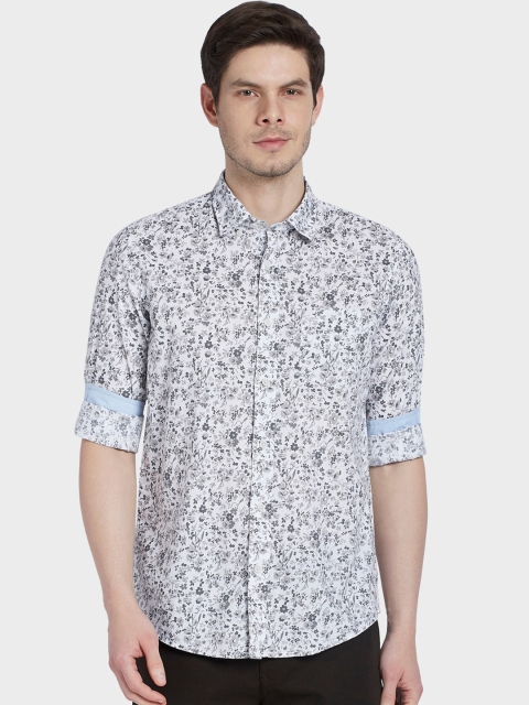 

ColorPlus Men Grey Floral Opaque Printed Casual Shirt
