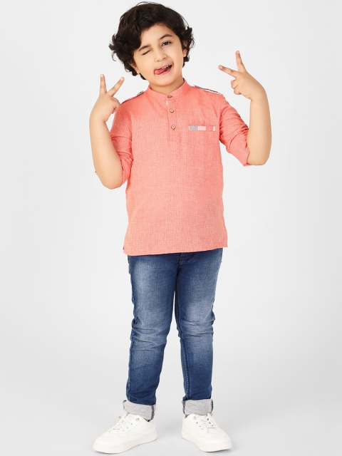 

Fabindia Boys Pink Pathani Kurta