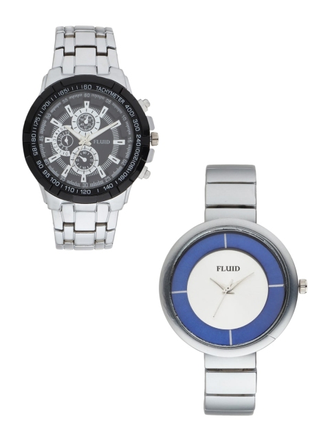 

FLUID Unisex Multicoloured & Silver Toned Analogue Watch FLPR-001-SL-BK-004-SL02, Multi