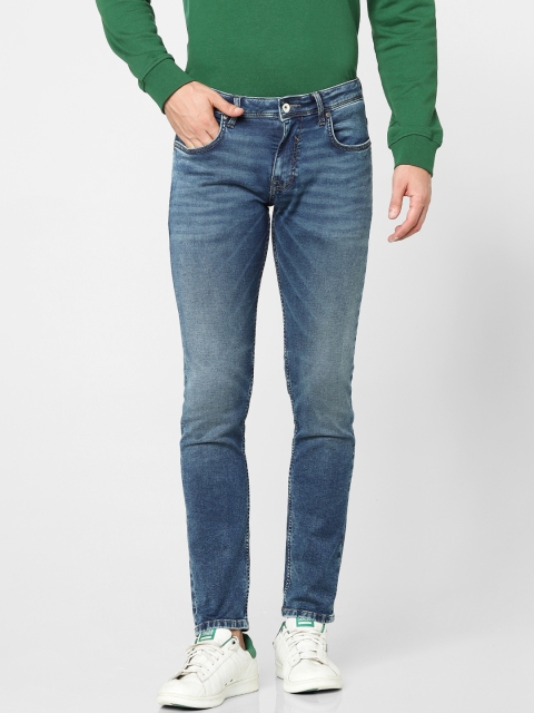 

Celio Men Blue Slim Fit Low Distress Light Fade Jeans