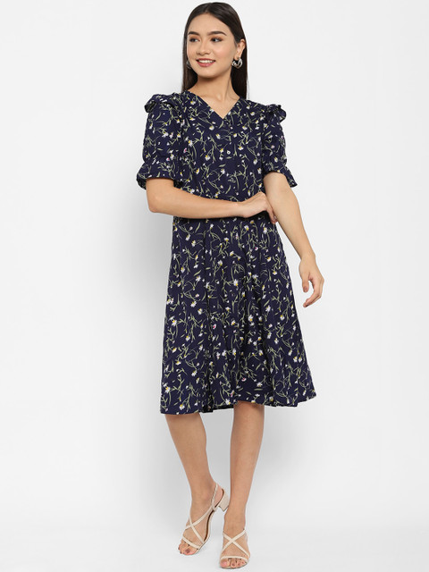 

Twenty3 Woman Blue Floral Dress