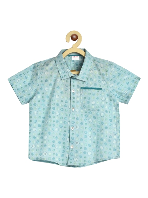

Fabindia Boys Blue Floral Cotton Printed Casual Shirt