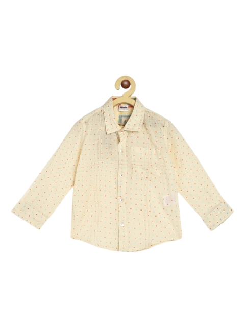 

Fabindia Boys Yellow Opaque Printed Cotton Casual Shirt