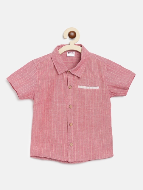 

Fabindia Boys Red Striped Regular Fit Cotton Casual Shirt