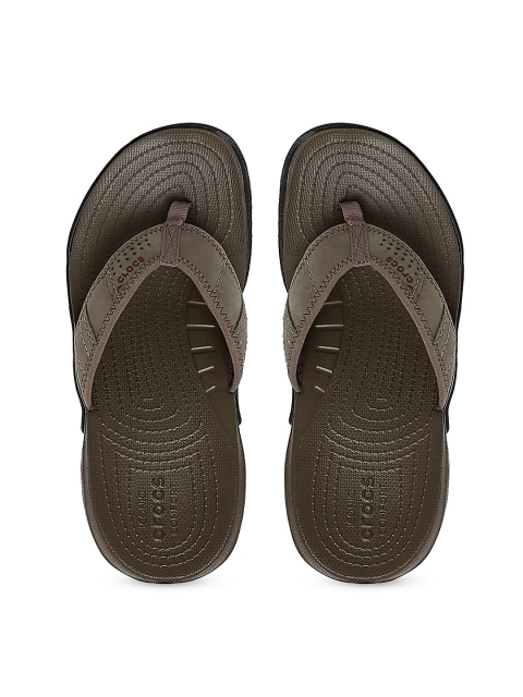 

Crocs Swiftwater Men Brown Suede Flip-Flops