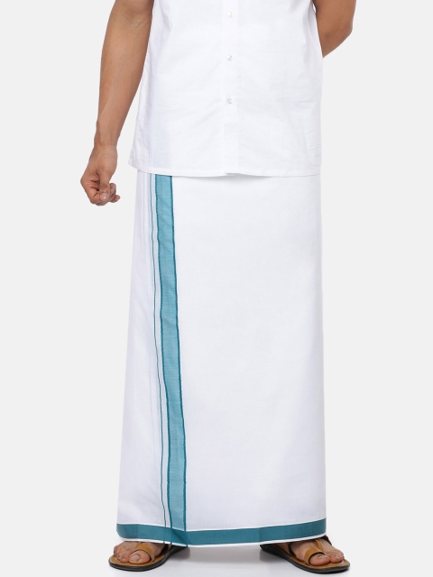 

RAMRAJ COTTON Men White Solid Pure Cotton Dhoti