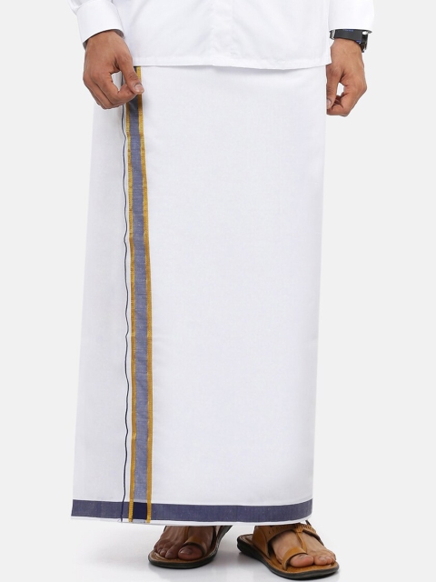 

RAMRAJ COTTON Men White Solid Pure Cotton Dhoti