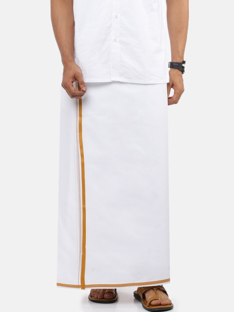 

Ramraj Men White Solid Pure Cotton Dhoti