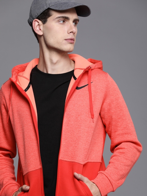 

Nike Men Red Colourblocked Therma-FIT HD FZ Hooded Training Sweatshirt