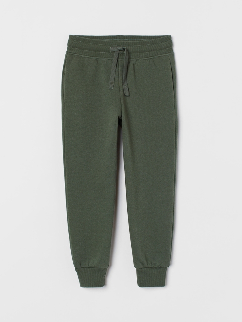 

H&M Kids-Boys Green Brushed-Inside joggers