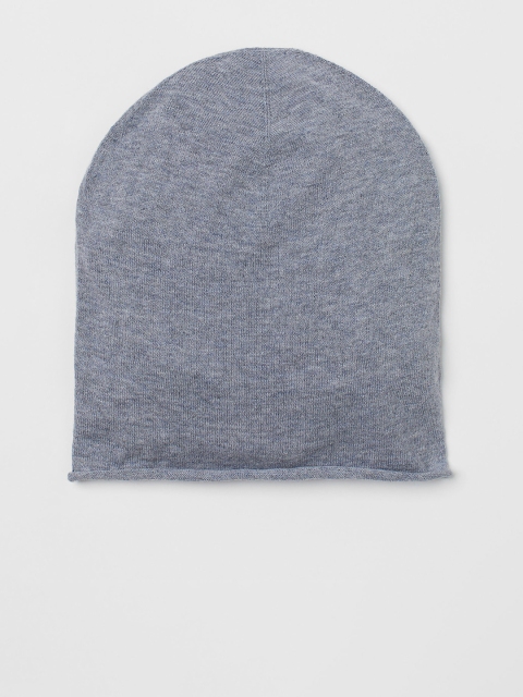 

H&M Kids Boys Grey Melange Solid Pure Cotton Fine-Knit Hat