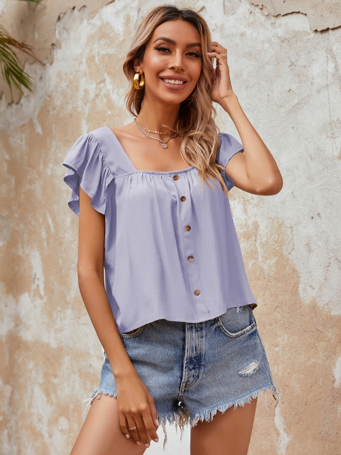

URBANIC Lavender Regular Top