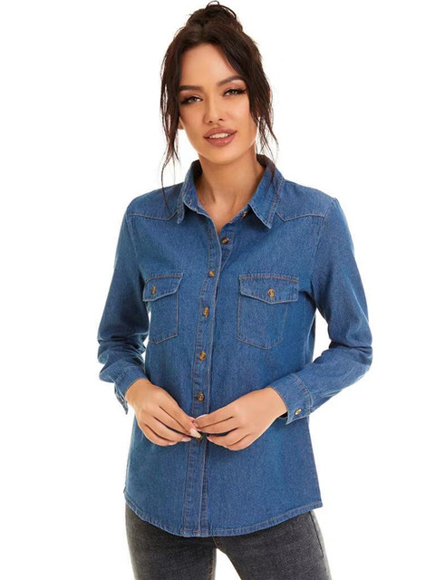 

URBANIC Women Blue Pure Cotton Opaque Casual Shirt