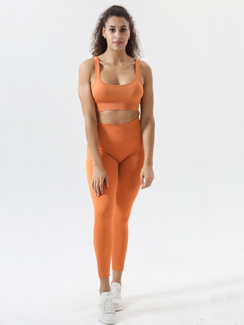 

URBANIC Women Beige Solid Slim Fit Gym Track Suit