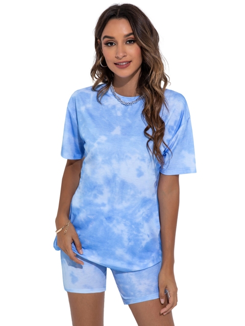 

URBANIC Blue & Off White Dyed Co-Ord Set