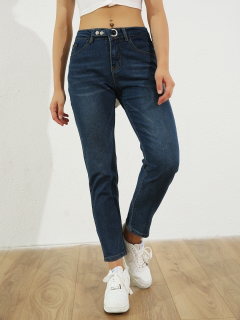 

URBANIC Women Navy Blue Light Fade Stretchable Jeans