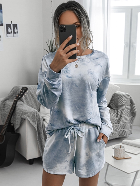 

URBANIC Women Grey & White Printed Night suit