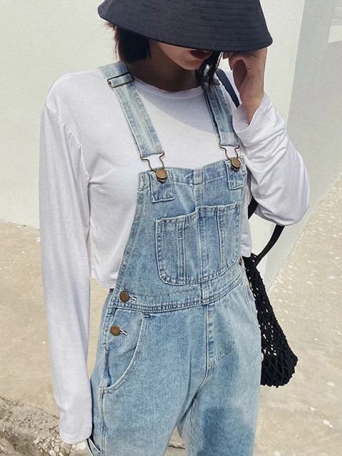 

URBANIC Women Blue Denim Dungarees