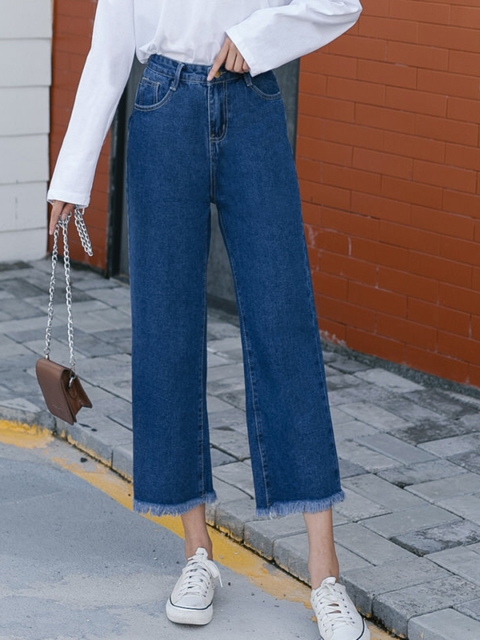 

URBANIC Women Blue Wide Leg Non-Stretchable Jeans