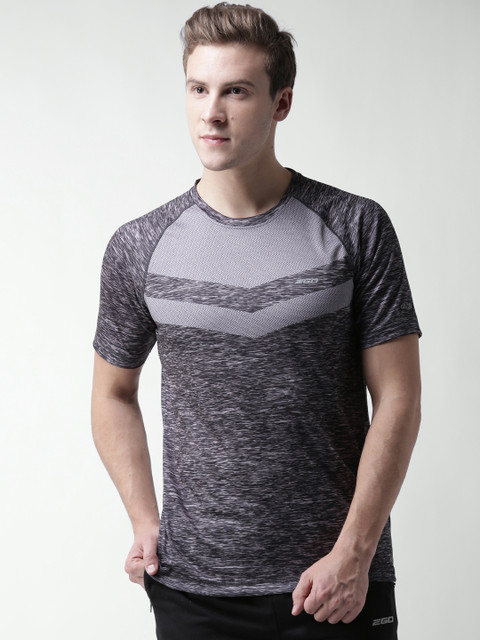 

2GO Men Grey Round Neck T-shirt with Slub Effect