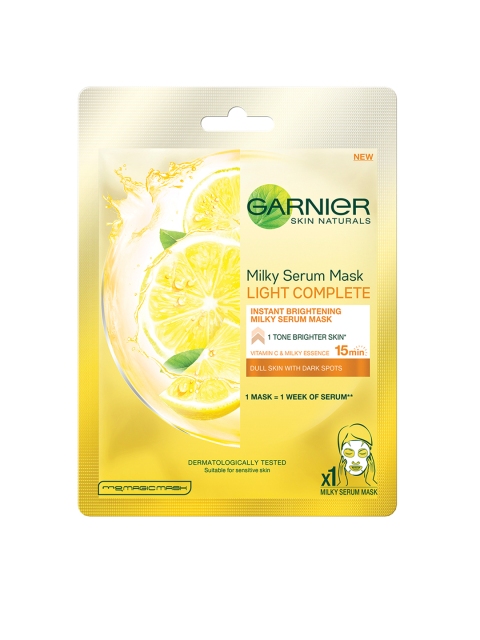 

Garnier Light Complete Milky Serum Sheet Mask, Yellow