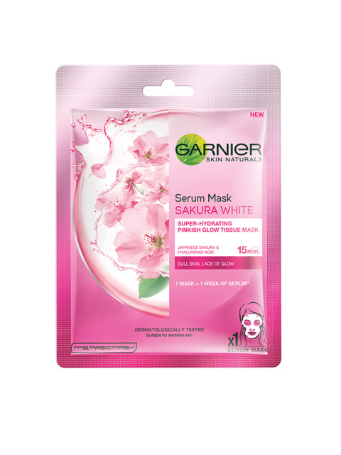 

Garnier Skin Naturals Sakura White Serum Sheet Mask, Pink