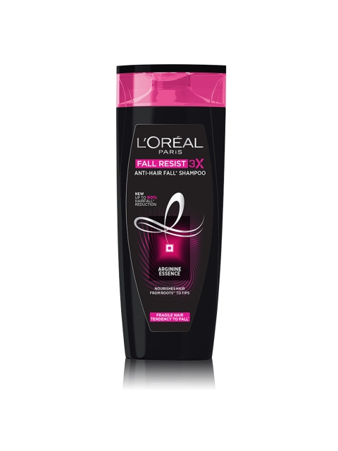 

LOreal Paris Fall Resist 3X Anti-Hair Fall Arginine Essence Shampoo 396 ml, Black