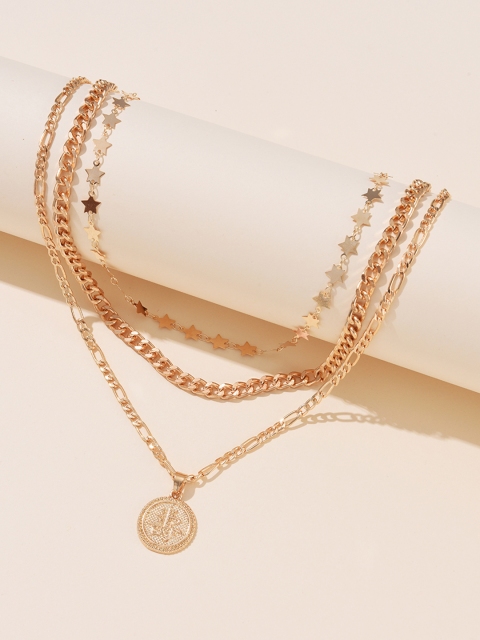 

URBANIC Gold-Toned Multi Layered Necklace