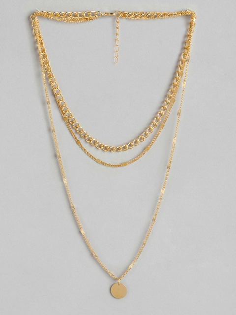 

URBANIC Gold-Toned Layered Chain Necklace