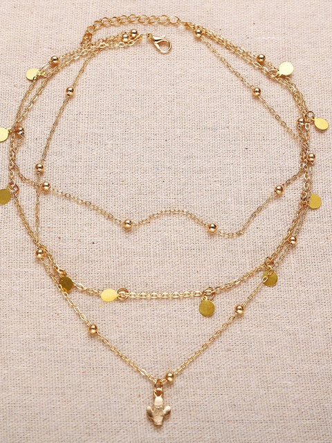 

URBANIC Gold-Toned Layered Link Necklace