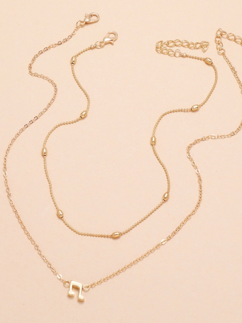 

URBANIC Set of 2 Gold-Toned Necklace