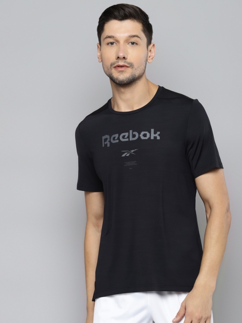 

Reebok Men Black TS Activchill Graphic Q3 Move T-Shirt