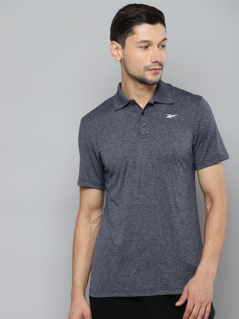 

Reebok Men Blue Polo Collar T-shirt
