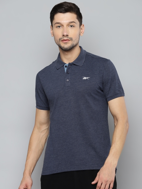 

Reebok Men Blue Polo Collar T-shirt