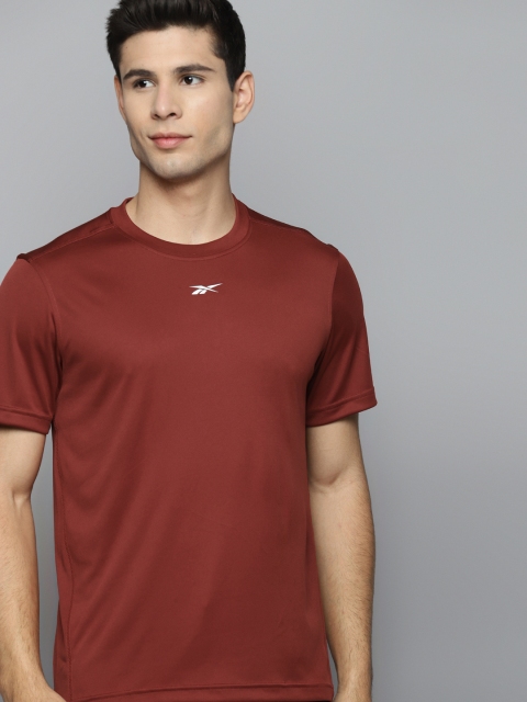 

Reebok Men Brown FND Poly Solid Training T-shirt