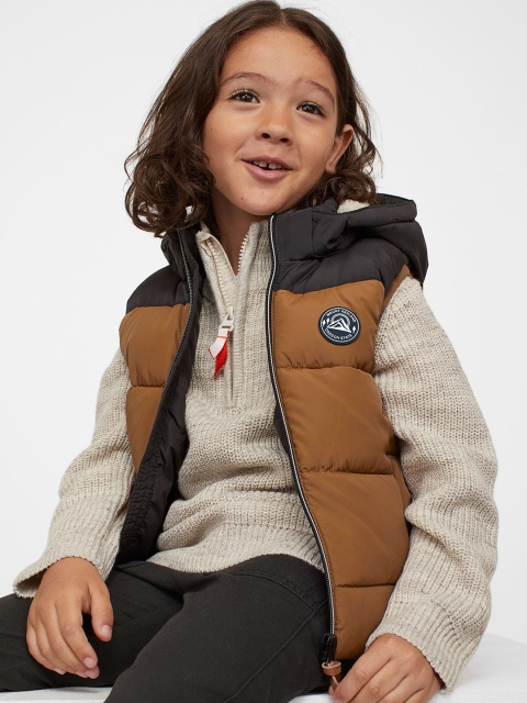 

H&M Boys Brown Puffer Gilet