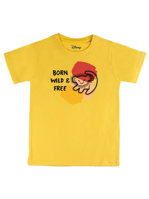 

Disney by Wear Your Mind Boys Yellow Printed T-shirt