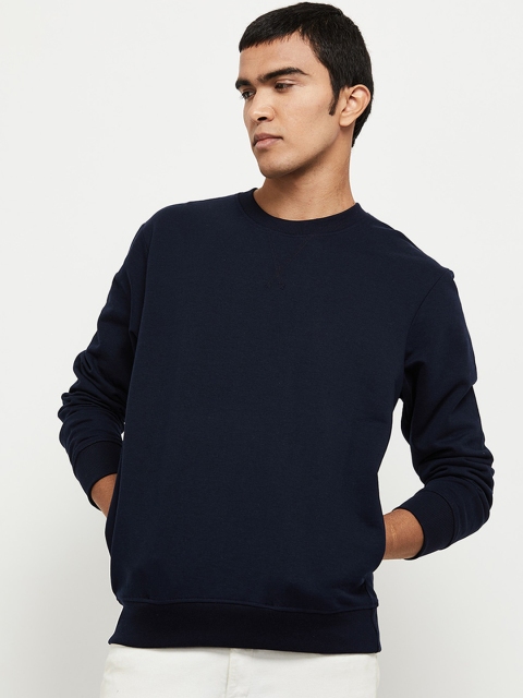 

max Men Navy Blue Sweatshirt