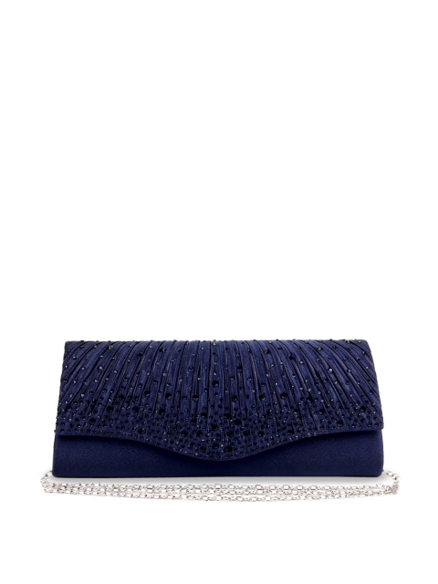 

ODETTE Navy Blue Embellished Sling Bag