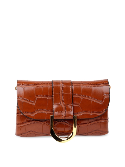 

ODETTE Brown Leather Structured Sling Bag