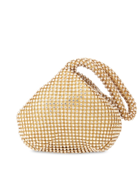 

ODETTE Gold-Toned Swagger Embellished Shoulder Bag