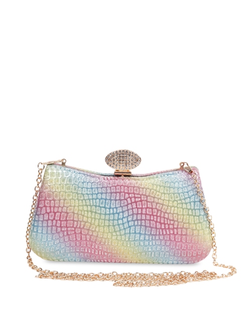 

ODETTE Multicoloured PU Oversized Structured Sling Bag, Multi