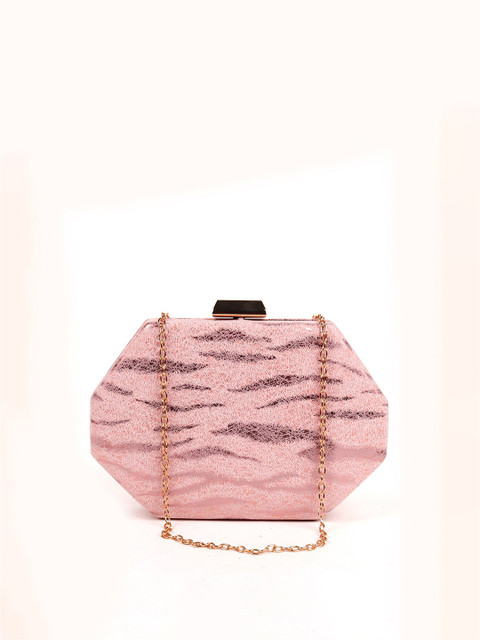 

ODETTE Pink Printed Box Clutch