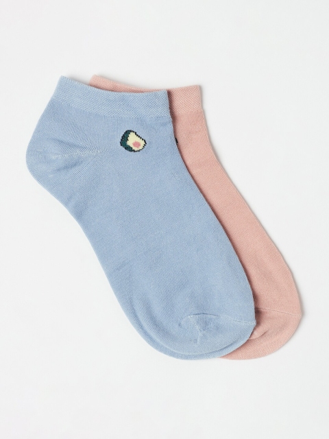 

J Style Women Multi Pack of 2 Solid Ankle Length Socks, Assorted
