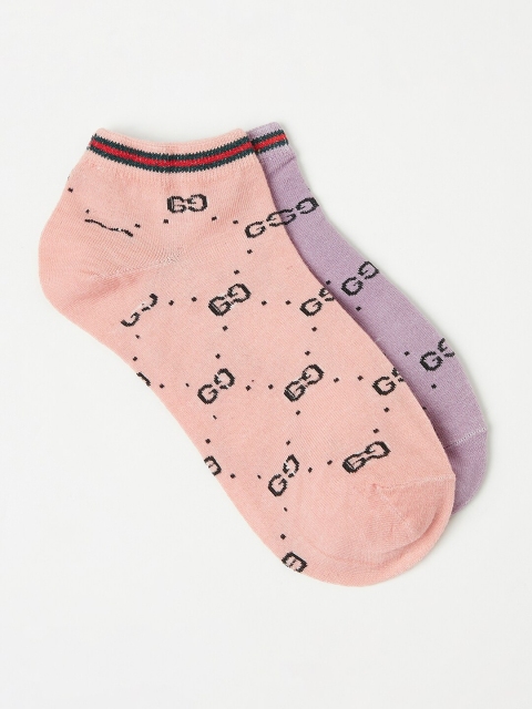 

J Style Women Set of 2 Socks, Peach