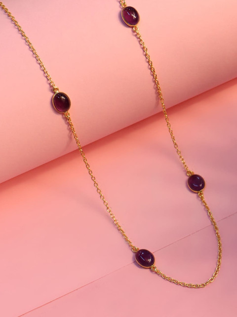 

Mikoto by FableStreet Purple Gold-Plated Handcrafted Necklace