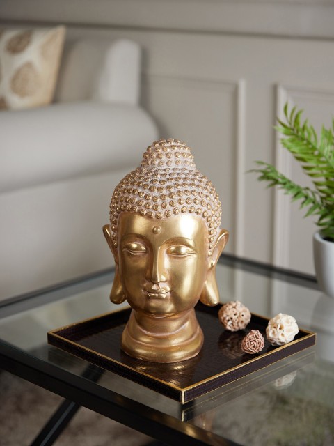 

Pure Home and Living Gold-Toned Bodhi Buddha Head Showpiece