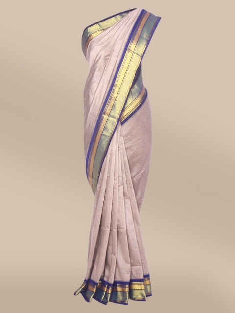 

The Chennai Silks Grey & Blue Zari Saree